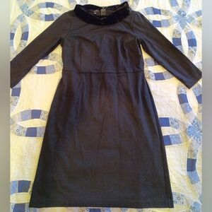 Talbots Black Midi Dress Velvet Lined Women's 4